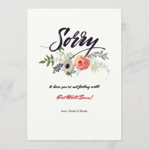 Beklagar hälsningskort inbjudningar