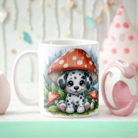 Beklaglig Dalmatisk marionett under Mushroom Umbre