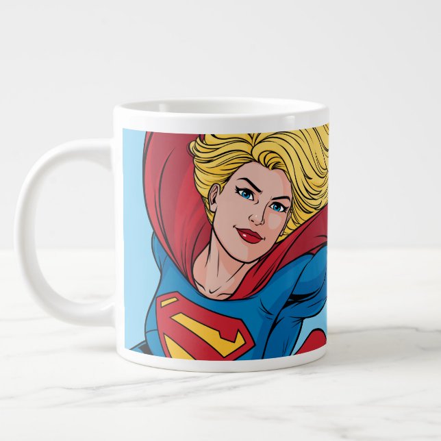 Beklaglig supergirl Stance Jumbo Mugg (Vänster)