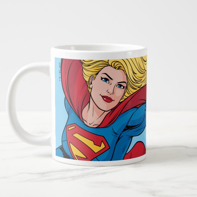 Beklaglig supergirl Stance Jumbo Mugg (Vänster)