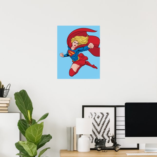 Beklaglig supergirl Stance Poster (Hemmakontoret)