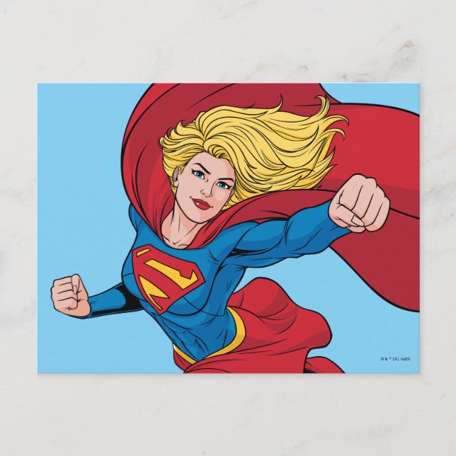 Beklaglig supergirl Stance Vykort (Framsida)