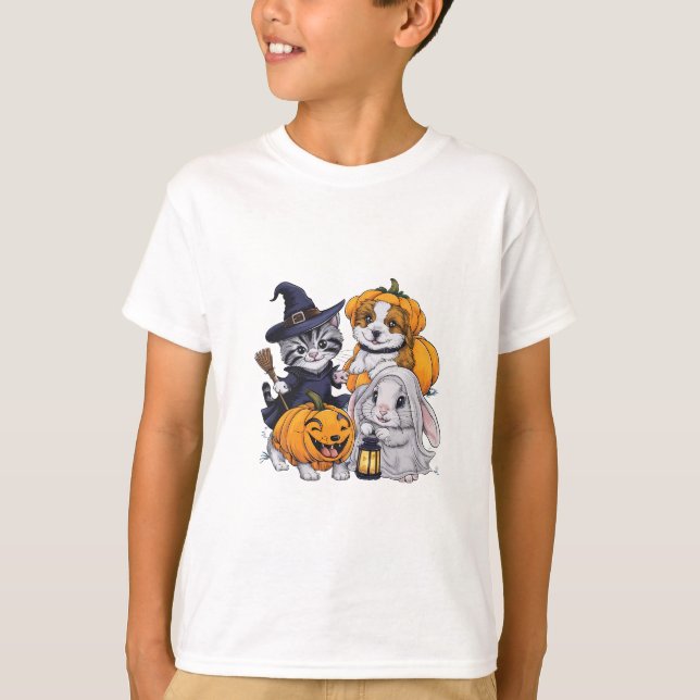 Beklagliga Halloween-skribenter: för barn Spooky R T Shirt (Framsida)