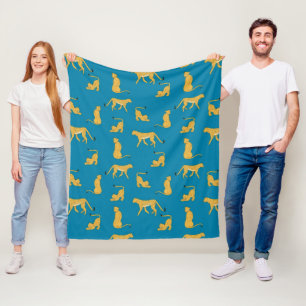 Beklagligt Cheetah tiger mönster söt loppfilt Fleecefilt