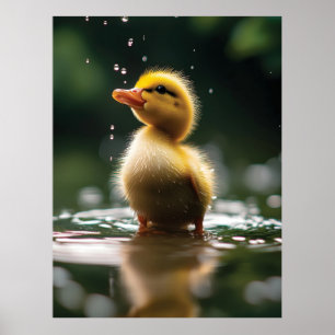 "Beklagligt Duckling i regnet Poster