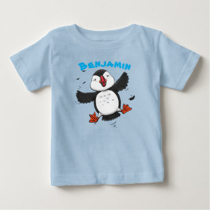 Beklagligt, illustration av tecknaden för flygpuff t shirt