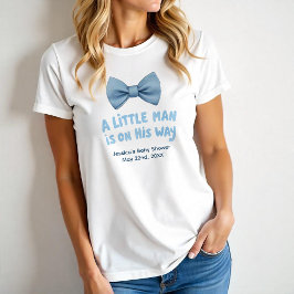 Beklagligt lilla man Babydusch Blue Bow Tie T Shirt