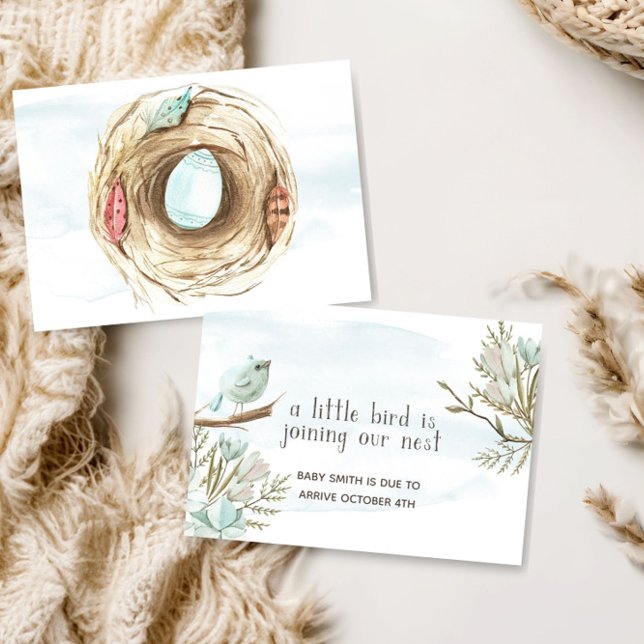 Beklagligt meddelande om Graviden Baby i Bird Inbjudningar (Skapare uppladdad)