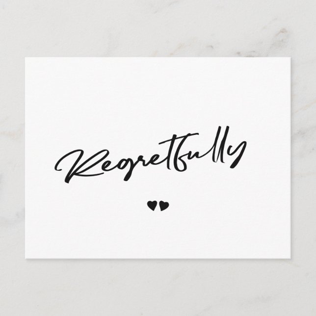 Beklagligt svartvitt avbrytande av svartvitt vykort (Framsida)