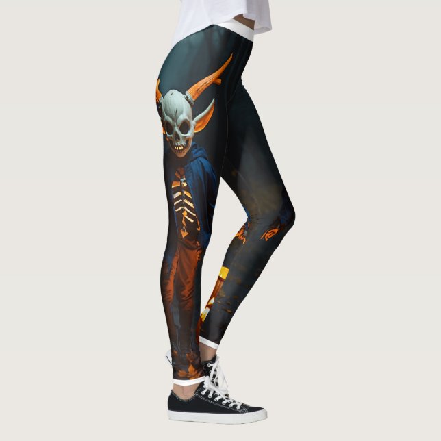 Beklagligt taloky Wendigo Trick eller Treat Leggin Leggings (Höger)