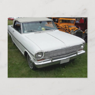 beklär den chevy novaen 1963 för vit med krom vykort