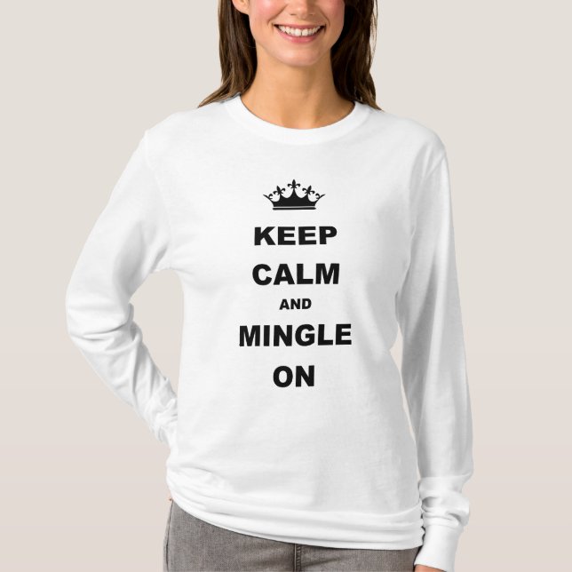 Beklär den lugnaa långärmaden för behållan t shirt (Framsida)