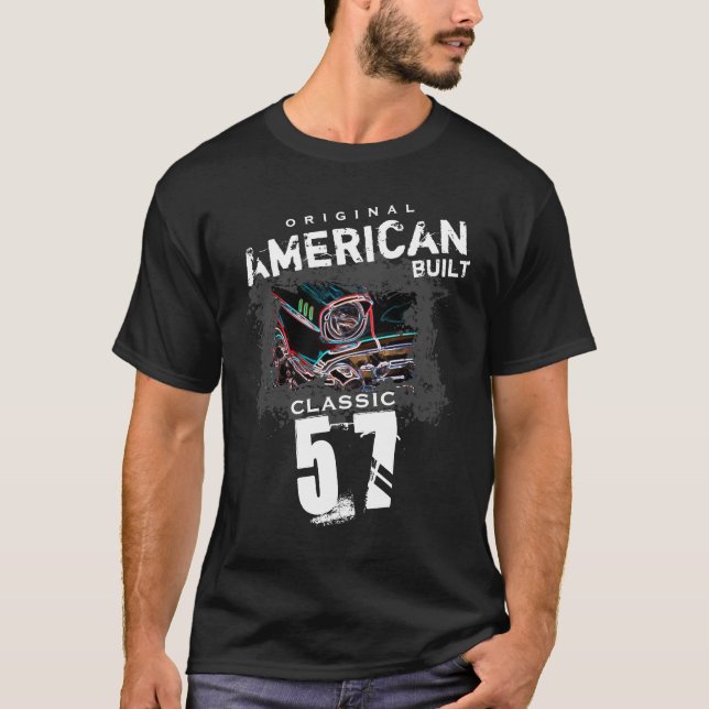Beklär den original- amerikanen byggde Chevy för T Shirt (Framsida)