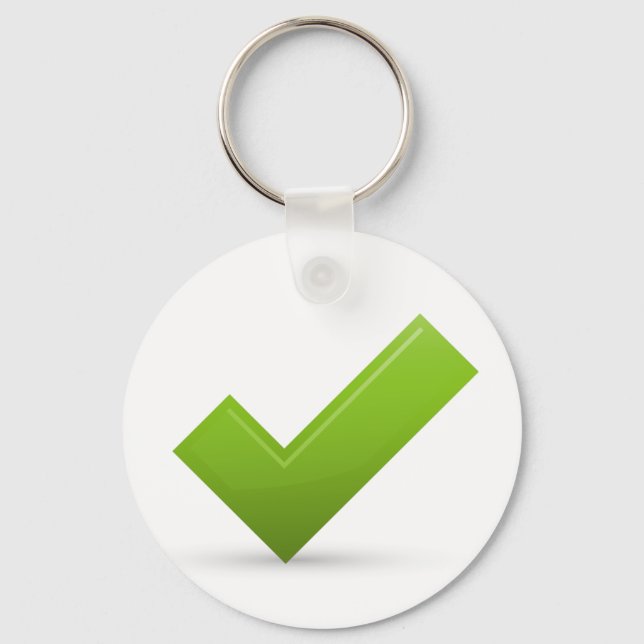 bekräfta-679245 GRÖNT CHECK MARKK KORREKT SYMBOL L Nyckelring (Framsida)