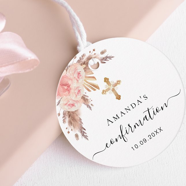 Bekräfta  blommigt för pampas-gräs tack. gåvor etiketter (Skapare uppladdad)