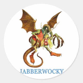 BEKRÄFTA DEN FÖRDÖDADE JABBERWOCKY RUNT KLISTERMÄRKE