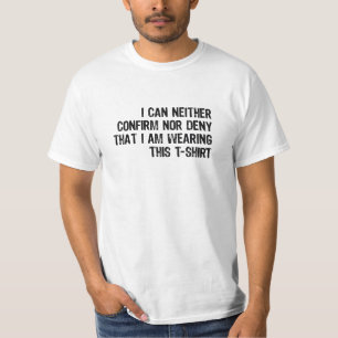 Bekräfta Nor förneka T-tröja T-shirt