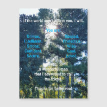 Bekräfta och uppmuntra Magnetic Greeting Card