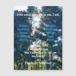 Bekräfta och uppmuntra Magnetic Greeting Card