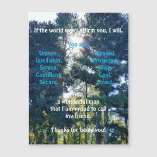 Bekräfta och uppmuntra Magnetic Greeting Card