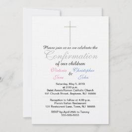 Bekräfta Rosa Blue Twillingars-inbjudningar Inbjudningar