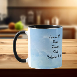 Bekräfta/Skrift Filipposbrevet 4:13 Originalkonst Mugg