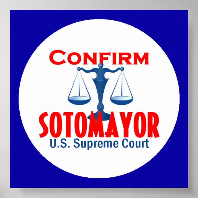 Bekräfta Sotomayor Poster (Framsidan)