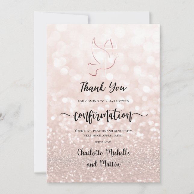 Bekräfta tack för kortet kort (Framsida)