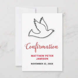 Bekräfta tack från Dove med rött Kort