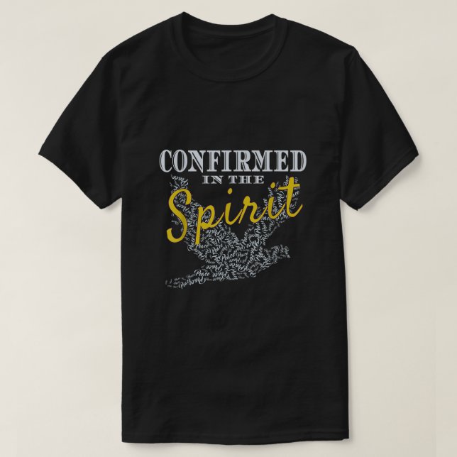 Bekräftad i den andliga bekräftelsen på fredsduvan t shirt (Design framsida)
