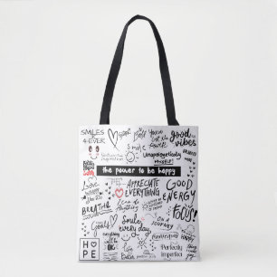 BEKRÄFTAR BRA VIBES TOTE BAG TYGKASSE