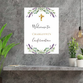 Bekräftelse av att Lavender-blommigten är grön Poster