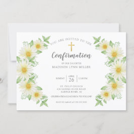 Bekräftelse av Blommigt av färsk Daisy Inbjudningar