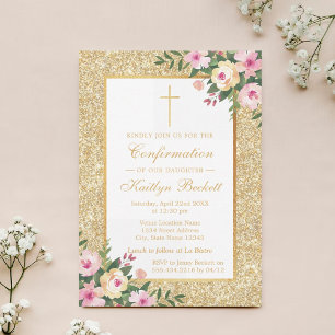 Bekräftelse av Blommigten guld eller den första ko Inbjudningar
