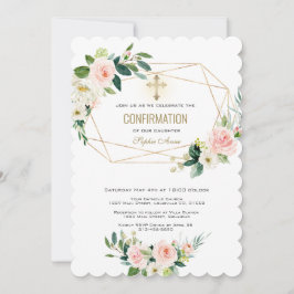 Bekräftelse av den  Blommigten Guld Kor Inbjudningar