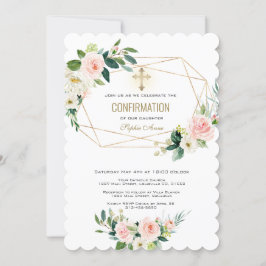 Bekräftelse av den  Blommigten Guld Kor Inbjudningar