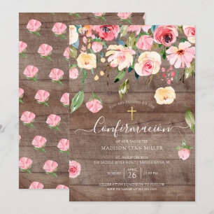 Bekräftelse av den spanska Ron från Rustic Peonies Inbjudningar