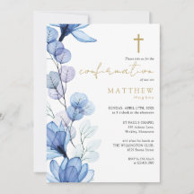 Bekräftelse av Dusty Blue Transparent Blommigt Gul