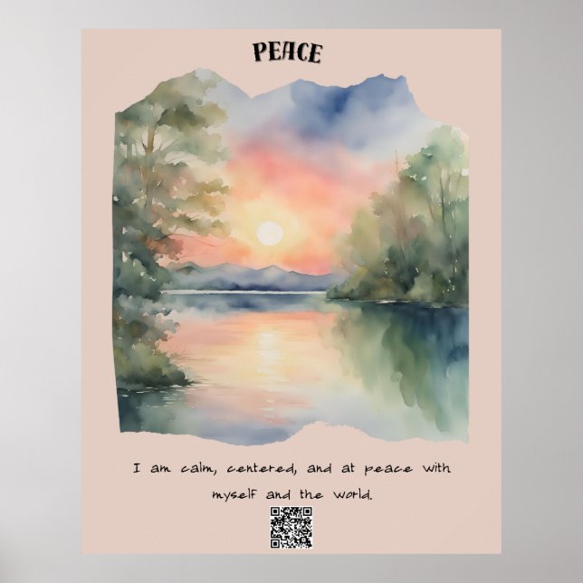 Bekräftelse av fred och Lugn Poster (Framsidan)