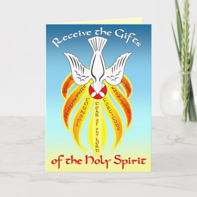 Bekräftelse av gratulationskort Gåvor av Heliga Sp Kort (Framsida)