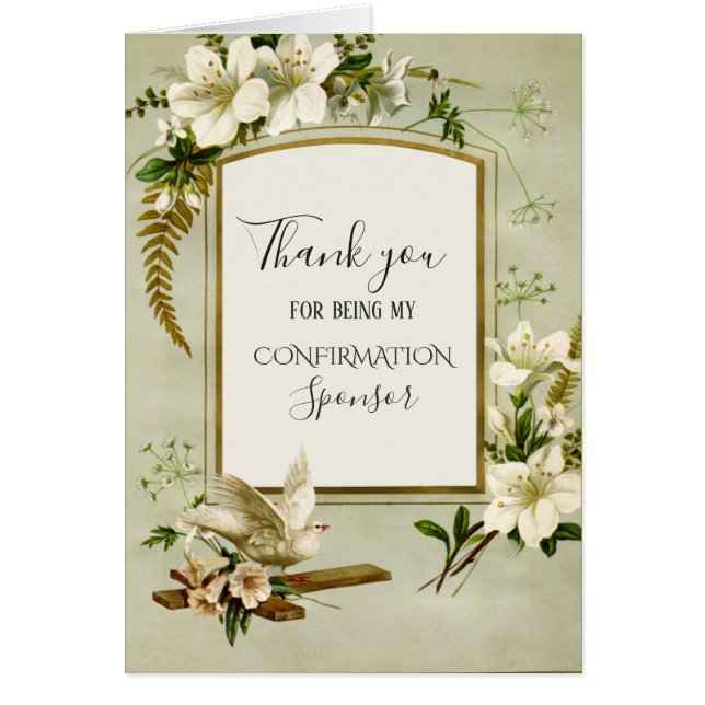 Bekräftelse av Heliga Spirit Dove Religiösa Kor Hälsningskort (Framsidan)