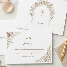 Bekräftelse av katolsk närvaro RSVP Kristet OSA Kort