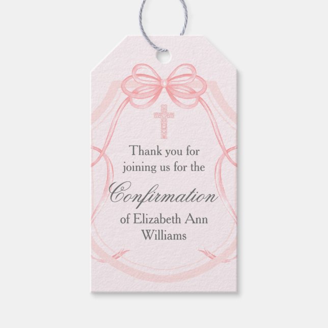 Bekräftelse av menyfliksområdet för Rosa av elegan Presentetikett (Framsidan)