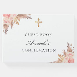 Bekräftelse av pampas gräs ro guld flicka kor gästböcker