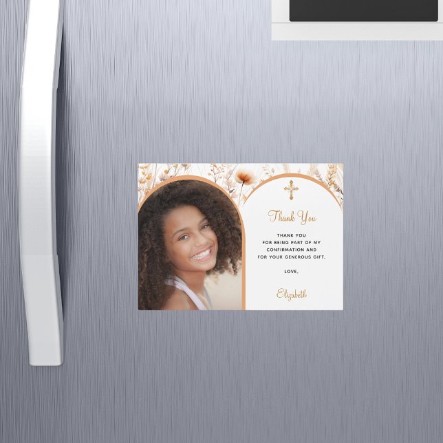 Bekräftelse av persiko-jokrosfoto Tack-kort (Skapare uppladdad)