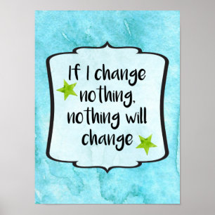 Bekräftelse av positiv ändring, motivation poster