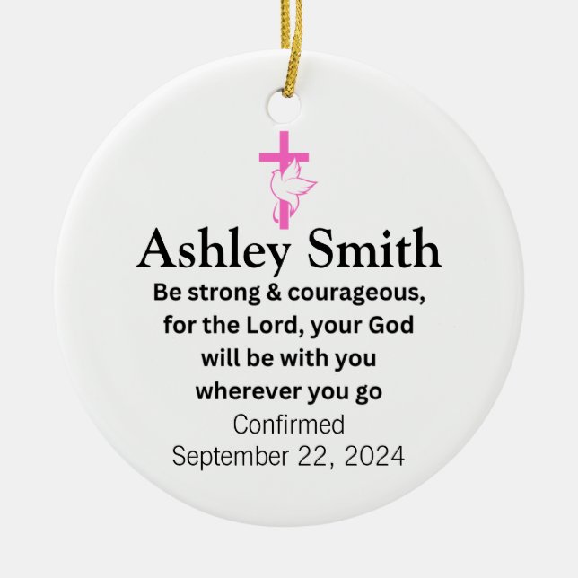 Bekräftelse av prydnadsgåvor av keramiskt ursprung julgransprydnad keramik (Framsidan)