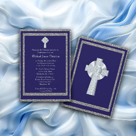 Bekräftelse av silver Celtic Kor Inbjudningar