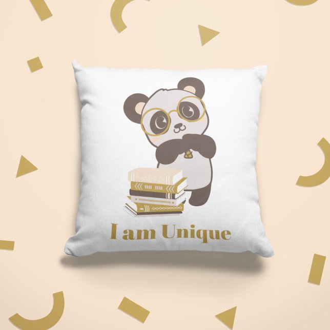 Bekräftelse av temat för barn som läser Bok Kudde (Positive Affirmation Animal Themed Kids Reading Corner Decor Pillow)