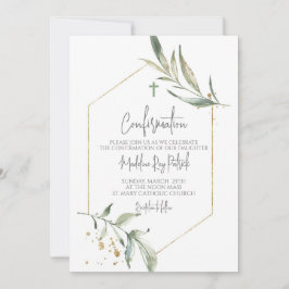 Bekräftelse av vattenfärgen Greenery Ram Inbjudningar